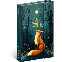 Határidőnapló mágnessel záródó, krémszínű lapokkal Fox 110×160 mm, Presco Író- irodaszer, papíráru Presco