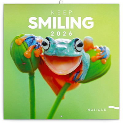 Falinaptár képes lemeznaptár 300x300mm, Keep Smiling Realsystem 2026.