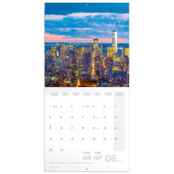 Falinaptár képes lemeznaptár 300x300mm, New York Realsystem 2026. Író- irodaszer, papíráru Realsystem