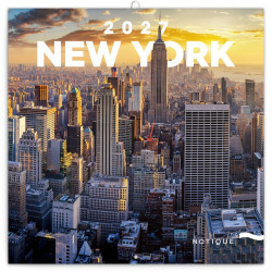 Falinaptár képes lemeznaptár 300x300mm, New York Realsystem 2027.