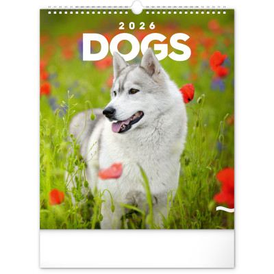 Falinaptár képes  300x340mm Dogs Realsystem 2026.