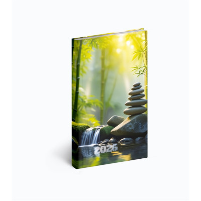 Zsebnaptár álló Picture, fehér lapokkal meditáció Realsystem 2026.