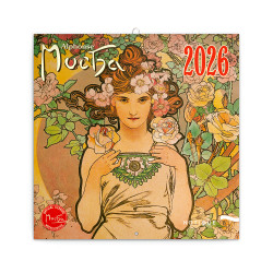 Falinaptár képes lemeznaptár 300x300mm, Alphonse Mucha Realsystem 2026. Író- irodaszer, papíráru Realsystem