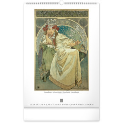 Falinaptár képes  330×460mm Alphonse Mucha  Realsystem 2027.