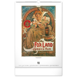 Falinaptár képes  330×460mm Alphonse Mucha  Realsystem 2027.