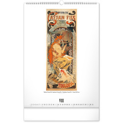 Falinaptár képes  330×460mm Alphonse Mucha  Realsystem 2027.