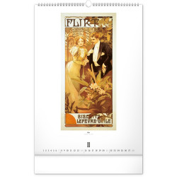 Falinaptár képes  330×460mm Alphonse Mucha  Realsystem 2027.