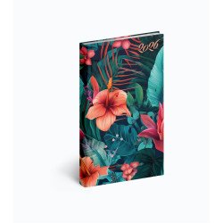 Zsebnaptár álló Picture, fehér lapokkal hibiszkusz Realsystem 2026. Író- irodaszer, papíráru Realsystem