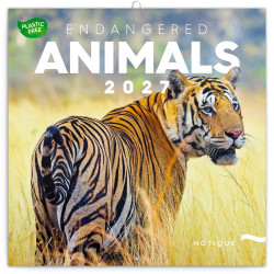 Falinaptár képes lemeznaptár 300x300mm, Endangered Animals Realsystem 2027.