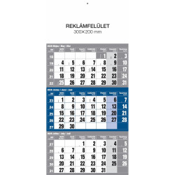 Falinaptár speditőr 1 tömbös 12 lapos 300mmx480mm, üres fejlappal kék Realsystem 2026. Író- irodaszer, papíráru Realsystem