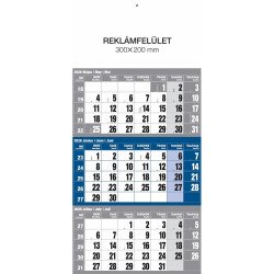 Falinaptár speditőr 1 tömbös 12 lapos 300mmx480mm, üres fejlappal kék Realsystem 2026. Író- irodaszer, papíráru Realsystem