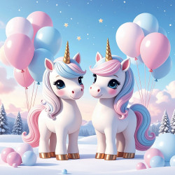 Falinaptár képes lemeznaptár 300x300mm, Happy Unicorns Realsystem 2027.