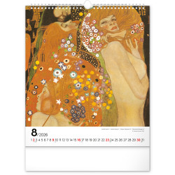 Falinaptár képes  300x340mm Gustav Klimt Realsystem 2026. Író- irodaszer, papíráru Realsystem