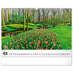 Falinaptár képes  480×330mm Gardens  Realsystem 2027.