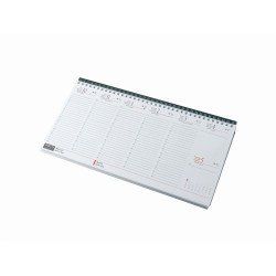 Asztali naptár 320mmx155mm, fehérlapok fekvő zöld műbörrel borított tartóval Realsystem 2026. Író- irodaszer, papíráru Realsystem