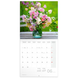 Falinaptár képes lemeznaptár 300x300mm, Flowers Realsystem 2026. Író- irodaszer, papíráru Realsystem