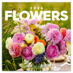 Falinaptár képes lemeznaptár 300x300mm, Flowers Realsystem 2026. Író- irodaszer, papíráru Realsystem