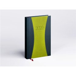 Határidőnapló Prémium A A/5, napi krémszínű lapokkal zöld Realsystem 2026. Író- irodaszer, papíráru Realsystem