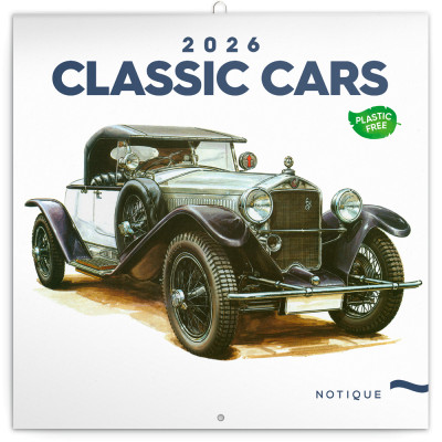 Falinaptár képes lemeznaptár 300x300mm, Classic Cars Realsystem 2026.