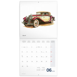 Falinaptár képes lemeznaptár 300x300mm, Classic Cars Realsystem 2026.
