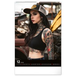 Falinaptár képes  330×460mm Inked Girls Realsystem 2026. Író- irodaszer, papíráru Realsystem