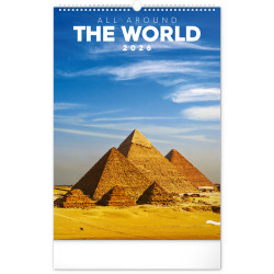 Falinaptár képes  330×460mm All Around the World Realsystem 2026. Író- irodaszer, papíráru Realsystem
