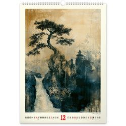 Falinaptár képes  330×460mm Vintage Posters-Japanese art Realsystem 2026. Író- irodaszer, papíráru Realsystem