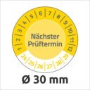 Etikett címke, o30mm, eltávolíthatatlan 8 címke/ív, 10 ív/doboz, Avery sárga