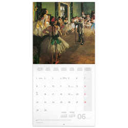 Falinaptár képes lemeznaptár 300x300mm, Edgar Degas Realsystem 2026.