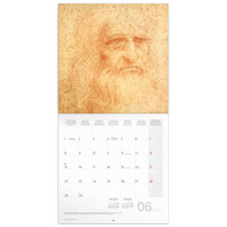 Falinaptár képes lemeznaptár 300x300mm, Leonardo Da Vinci Realsystem 2026.