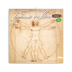 Falinaptár képes lemeznaptár 300x300mm, Leonardo Da Vinci Realsystem 2026. Író- irodaszer, papíráru Realsystem