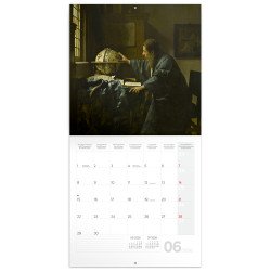 Falinaptár képes lemeznaptár 300x300mm, Johannes Vermeer Realsystem 2026. Író- irodaszer, papíráru Realsystem
