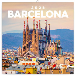 Falinaptár képes lemeznaptár 300x300mm, Barcelona Realsystem 2026. Író- irodaszer, papíráru Realsystem