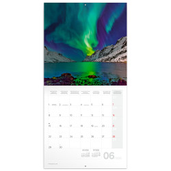 Falinaptár képes lemeznaptár 300x300mm, Aurora Borealis Realsystem 2026.