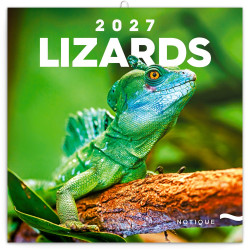 Falinaptár képes lemeznaptár 300x300mm, Lizards Realsystem 2027.