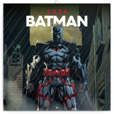 Falinaptár képes lemeznaptár 300x300mm, Batman ComicsRealsystem 2026. Falinaptár képes lemeznaptár 300x300mm, Batman ComicsRealsystem 2026.