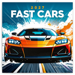 Falinaptár képes lemeznaptár 300x300mm, Fast Cars Realsystem 2027.