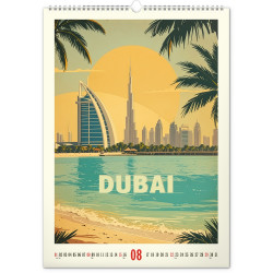 Falinaptár képes  330×460mm Vintage Posters-World Cities Realsystem 2027.