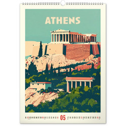 Falinaptár képes  330×460mm Vintage Posters-World Cities Realsystem 2027.