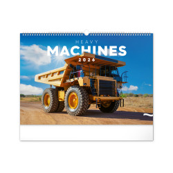 Falinaptár képes  480×330mm Heavy Machines Realsystem 2026. Író- irodaszer, papíráru Realsystem