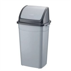 Szemeteskuka billenő fedéllel műanyag 70 literes antracit UP904 Kuka, műanyag tárolók Planet