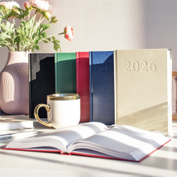 Határidőnapló agenda Standard A/5, napi, fehér lapokkal (bézs) 2026. Bluering®