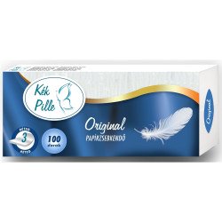 Papírzsebkendő 3 rétegű 100 db/csomag Kék Pille original Iroda üzemeltetés, munkavédelem Egyéb