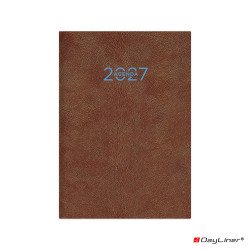 Határidőnapló Animal A5 napi, fehér lapokkal Bulldog barna Dayliner 2027. Író- irodaszer, papíráru Dayliner