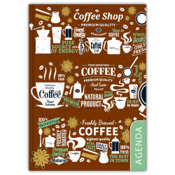 Határidőnapló Colors A5 napi, fehér lapokkal Coffee Dayliner 2026. Író- irodaszer, papíráru Dayliner