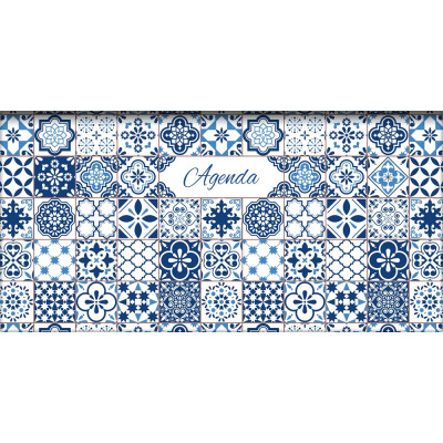 Zsebnaptár Colors fekvő heti, fehér lapokkal Ceramic Dayliner 2026.