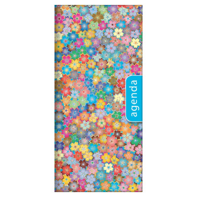 Zsebnaptár Colors fekvő heti, fehér lapokkal Spring Kék Dayliner 2026.