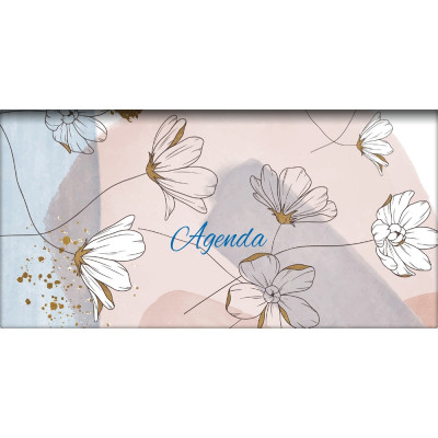 Zsebnaptár Colors fekvő heti, fehér lapokkal Pastel Dayliner 2026.