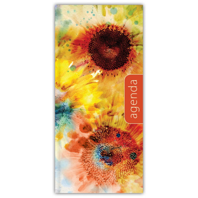 Zsebnaptár Colors fekvő heti, fehér lapokkal Sunflower Dayliner 2026.