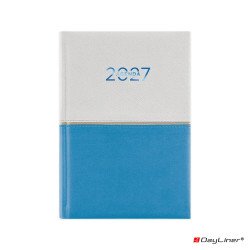 Határidőnapló Contrast A5 napi, fehér lapokkal fehér-világoskék Dayliner 2027. Író- irodaszer, papíráru Dayliner